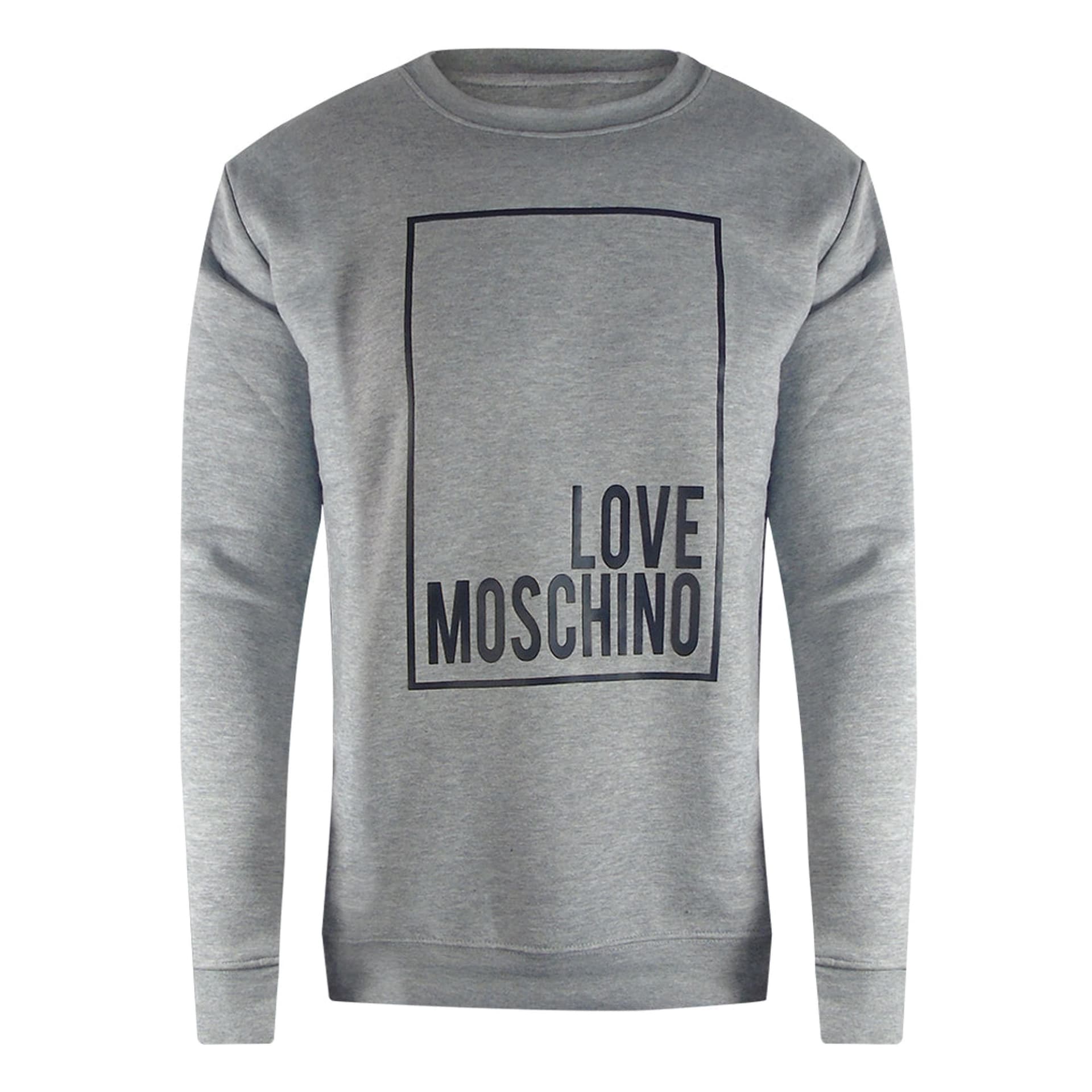 Love Moschino Love Moschino Men's Long Sleeve Round Neck Sweatshirt in Grey