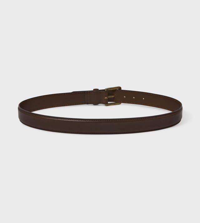 OSPREY LONDON OSPREY LONDON Men's The Profile Leather Belt in Chocolate - 2