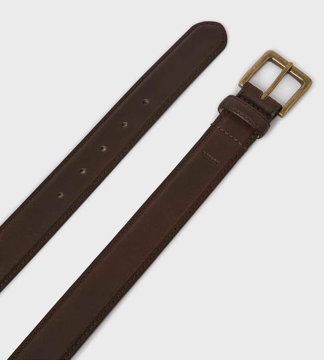 OSPREY LONDON OSPREY LONDON Men's The Profile Leather Belt in Chocolate - 3