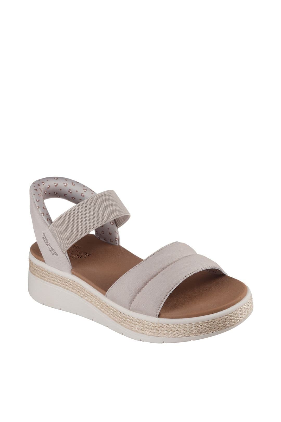 Skechers Skechers Women's BOBS SUN RAY Slip-Ins Padded Vamp Quarter Strap Sandal Taupe