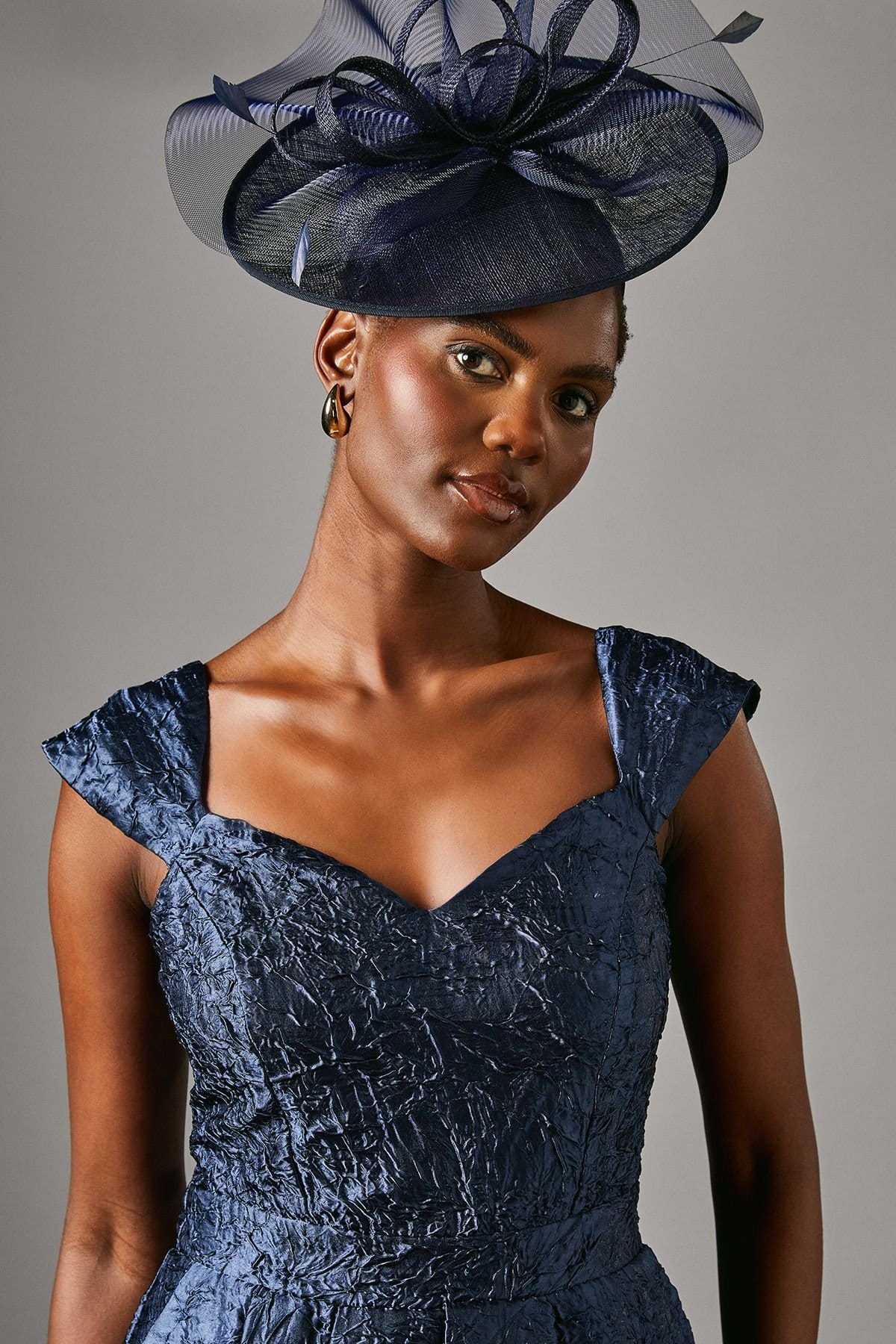 Coast Coast Women's Sweetheart Jacquard Midi Dress in Navy - 4