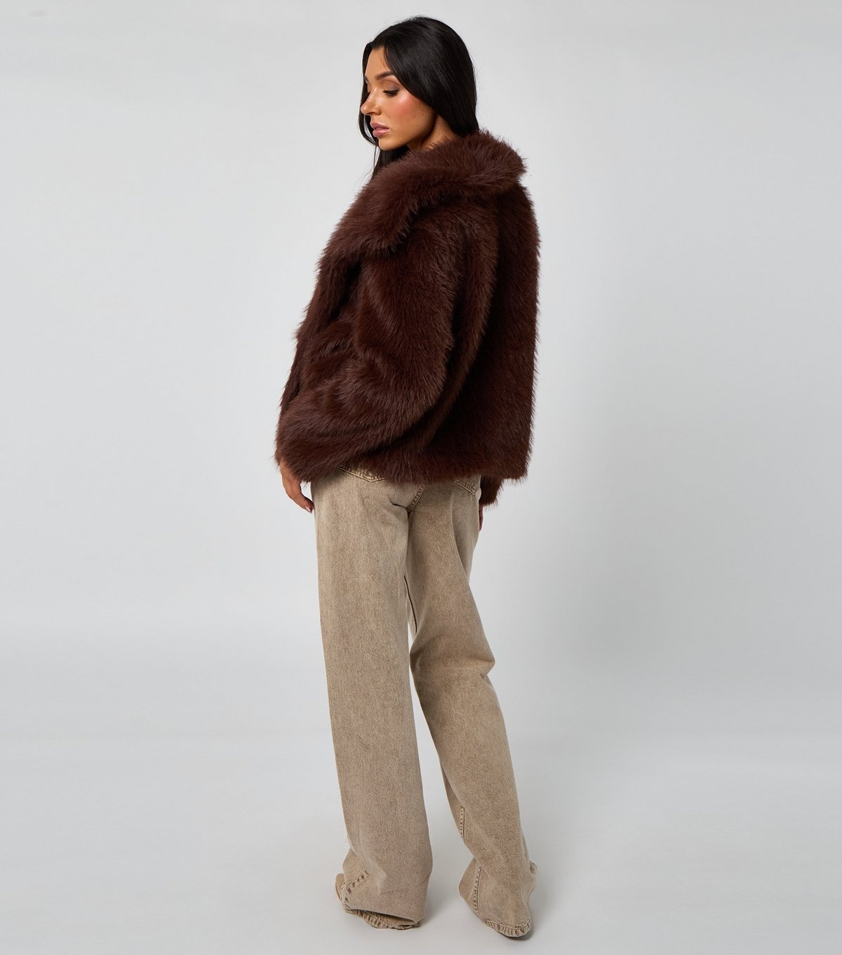 Urban Bliss Women's Brown Faux Fur Jacket Urban Bliss New Look - 4