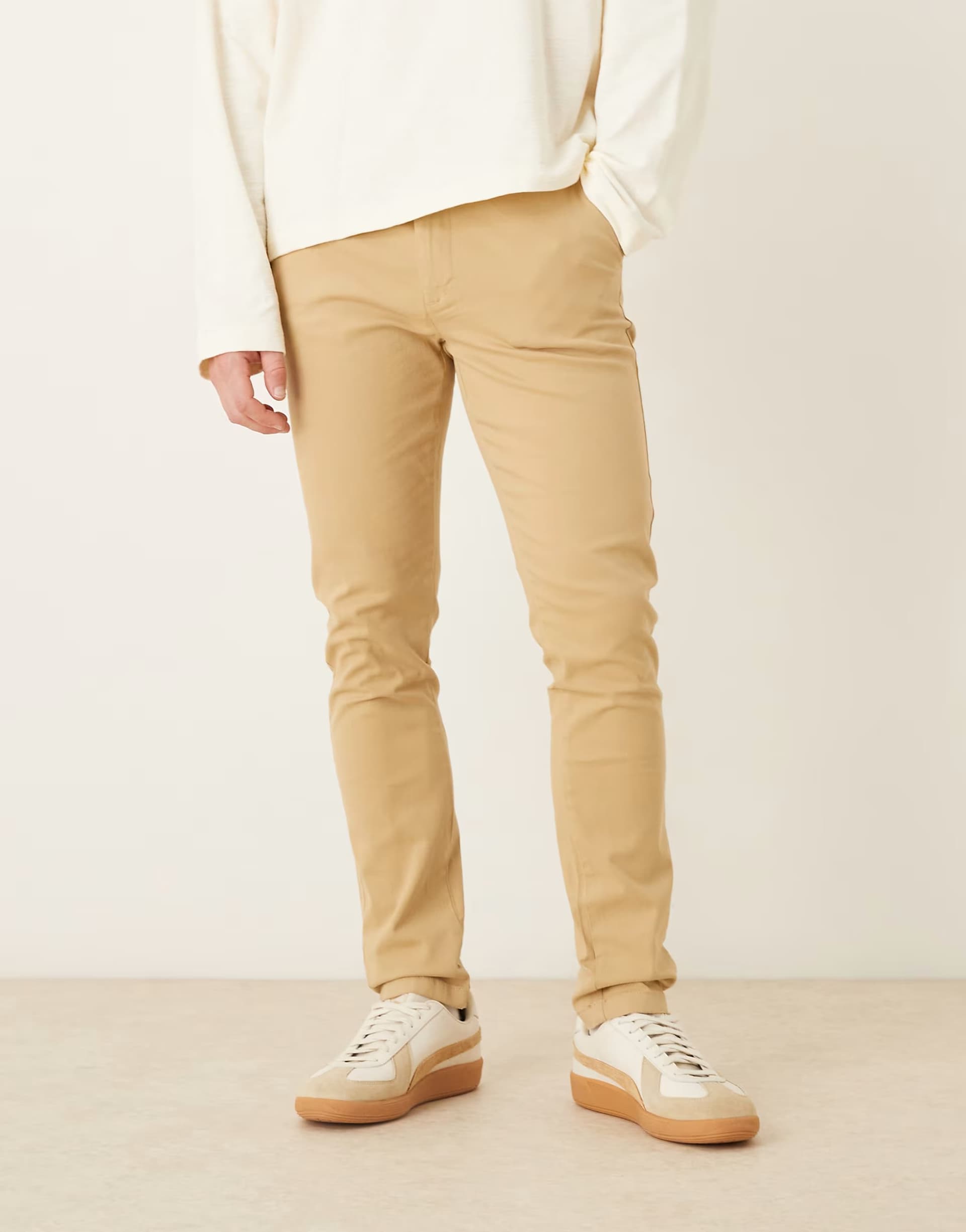 ASOS ASOS DESIGN skinny chinos in beige