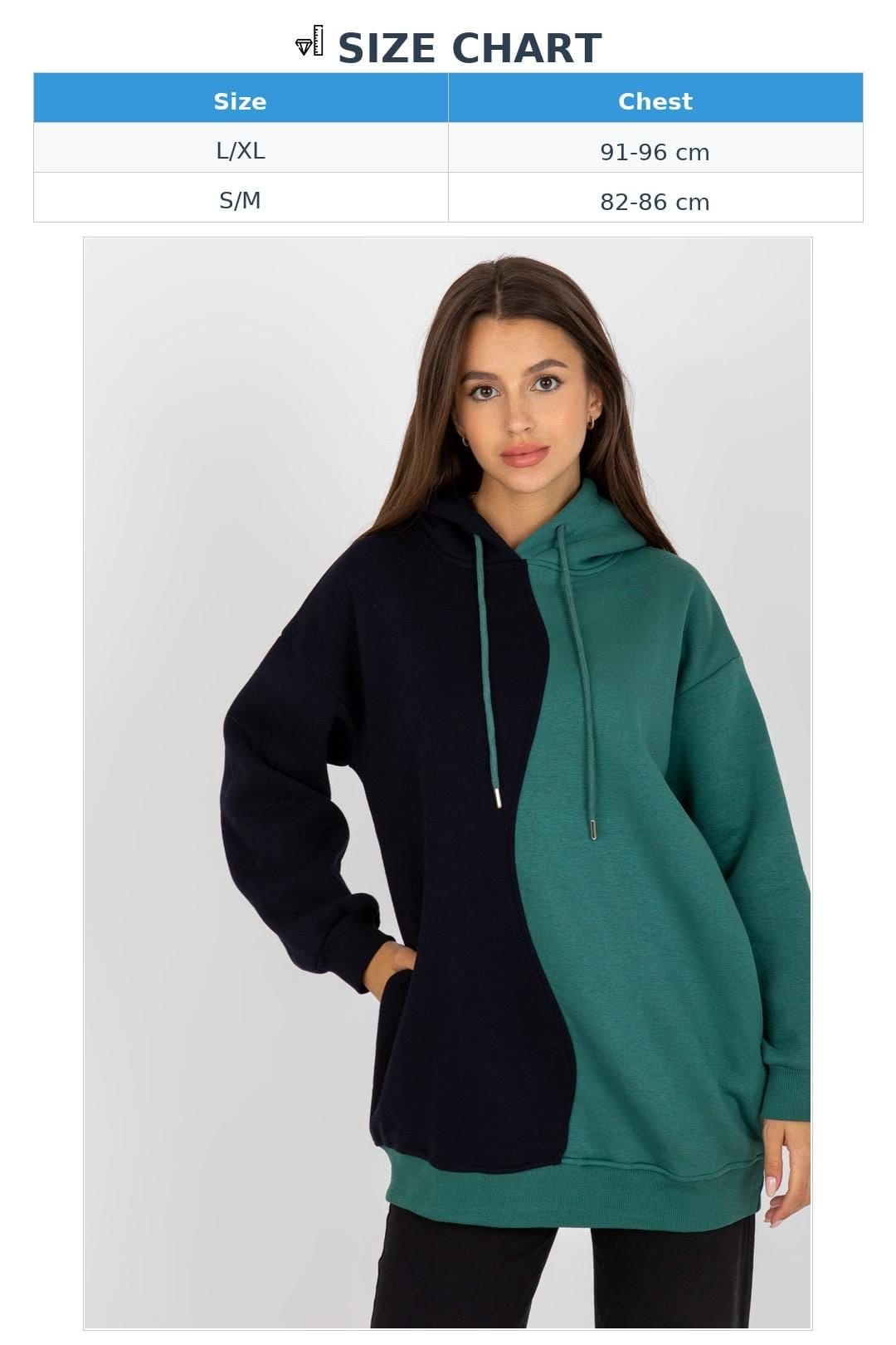 Love Lace Love Lace Women's Two Tone Hooded Sweatshirt with Side Pockets in Black - 4