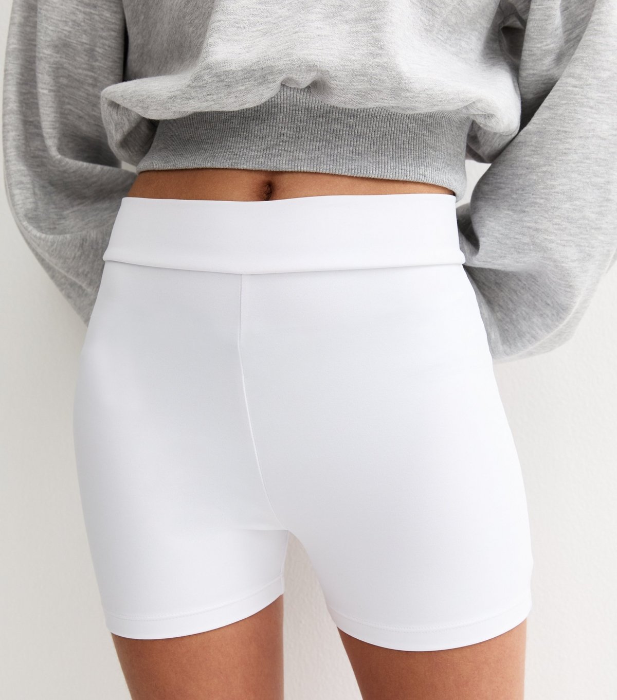 New Look Girls' White Micro Cycling Shorts New Look - 2