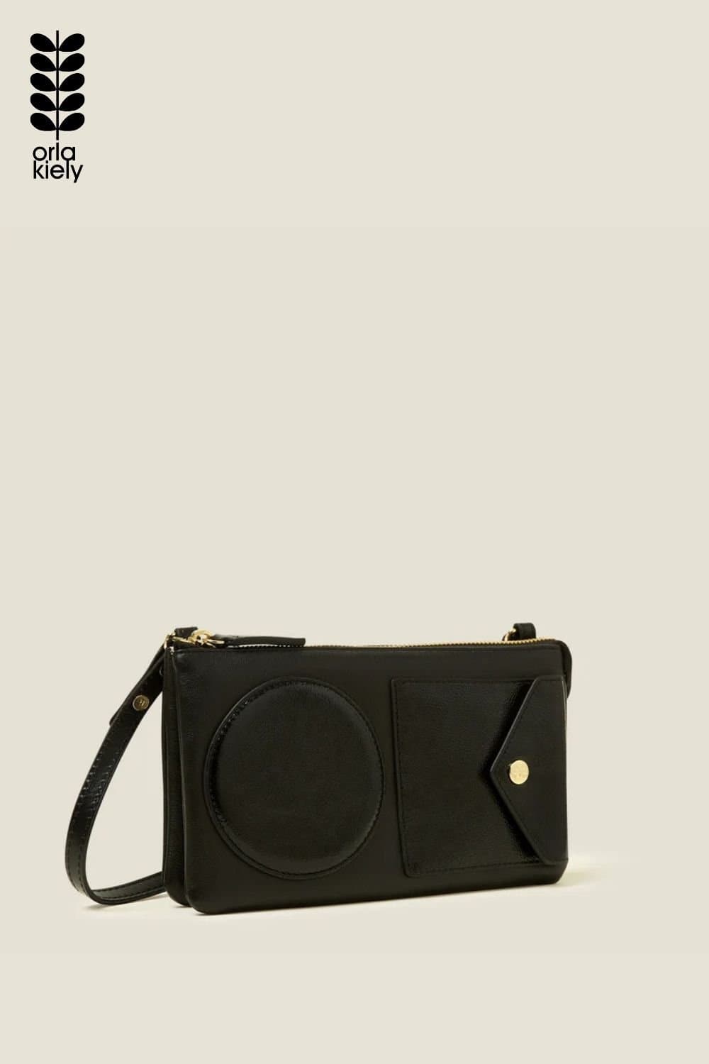 Orla Kiely Orla Kiely Women's Folio Crossbody - OK Applique Black
