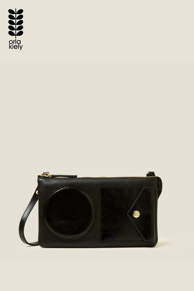 Orla Kiely Orla Kiely Women's Folio Crossbody - OK Applique Black - 2