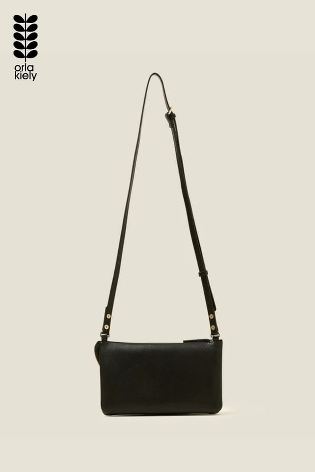 Orla Kiely Orla Kiely Women's Folio Crossbody - OK Applique Black - 3