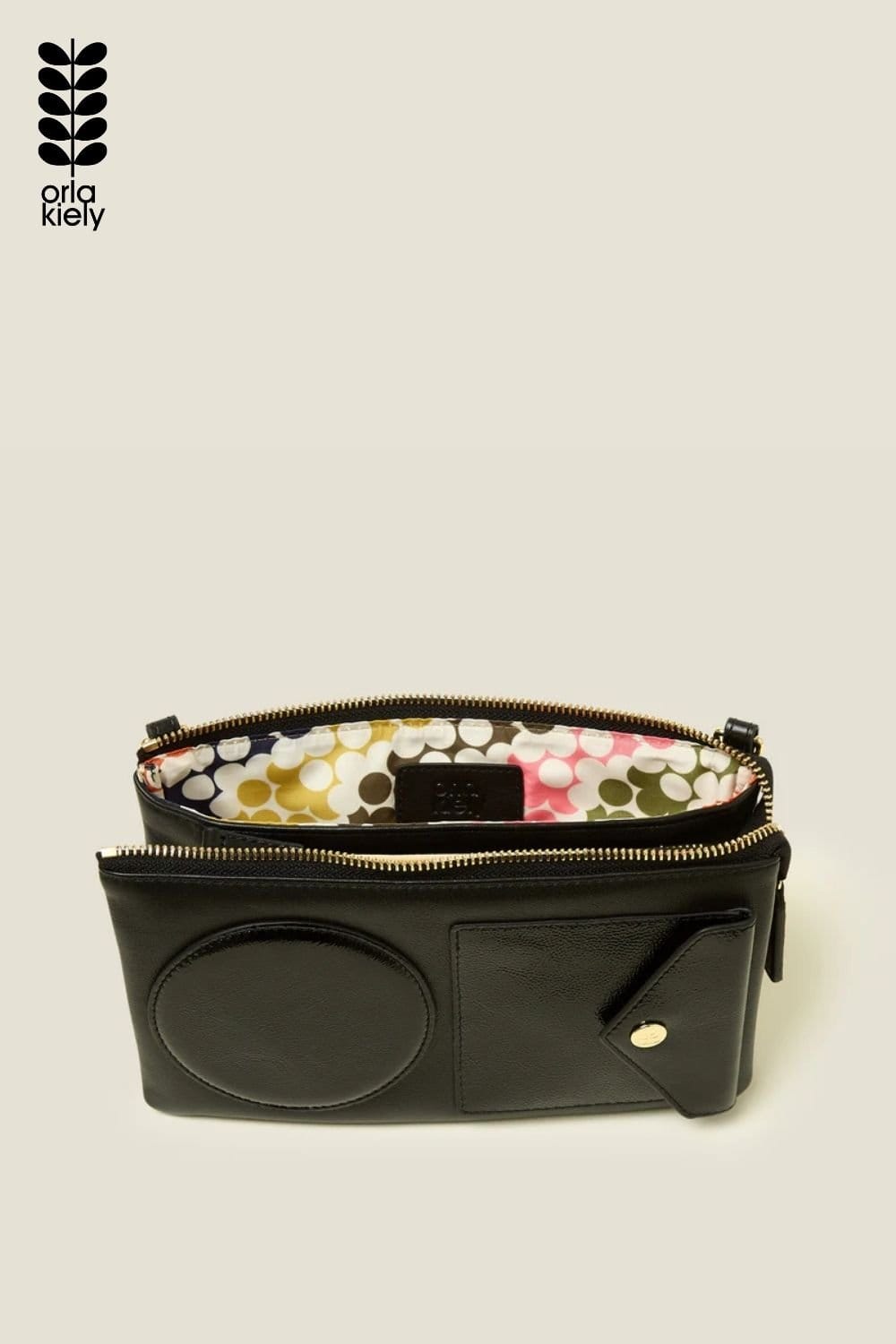 Orla Kiely Orla Kiely Women's Folio Crossbody - OK Applique Black - 4