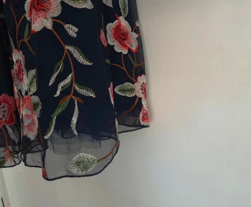 Club L London Club L London mesh paneled floral embroidered tull midi skirt UK size 10 brand new with tags