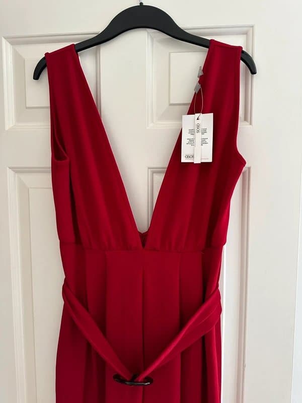 ASOS ASOS Red jumpsuit with belt