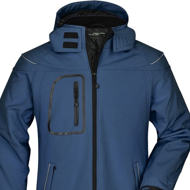 James and Nicholson James and Nicholson Men's Winter Soft Shell Jacket in Navy - 2
