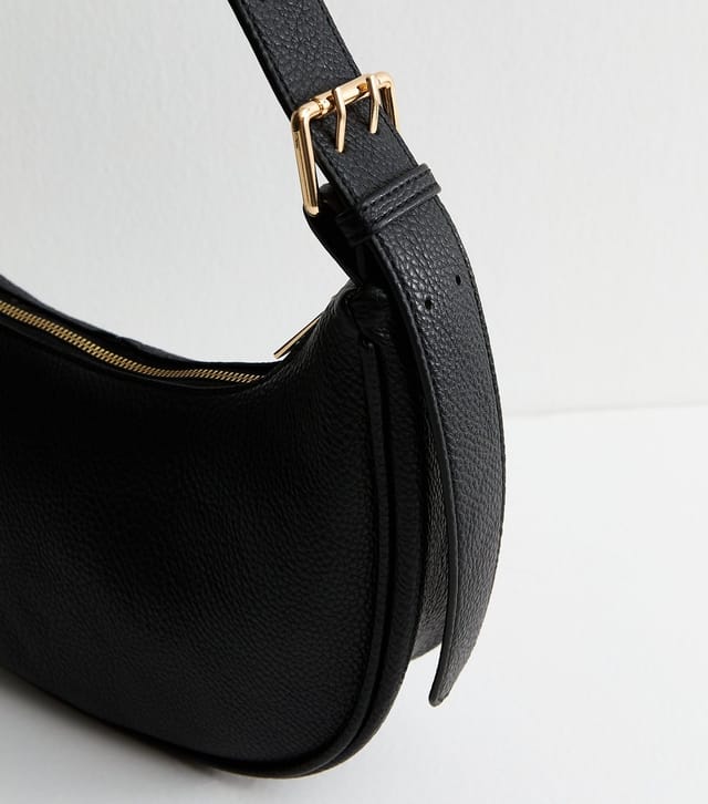 New Look Black Faux Leather Scoop Shoulder Bag New Look - 3