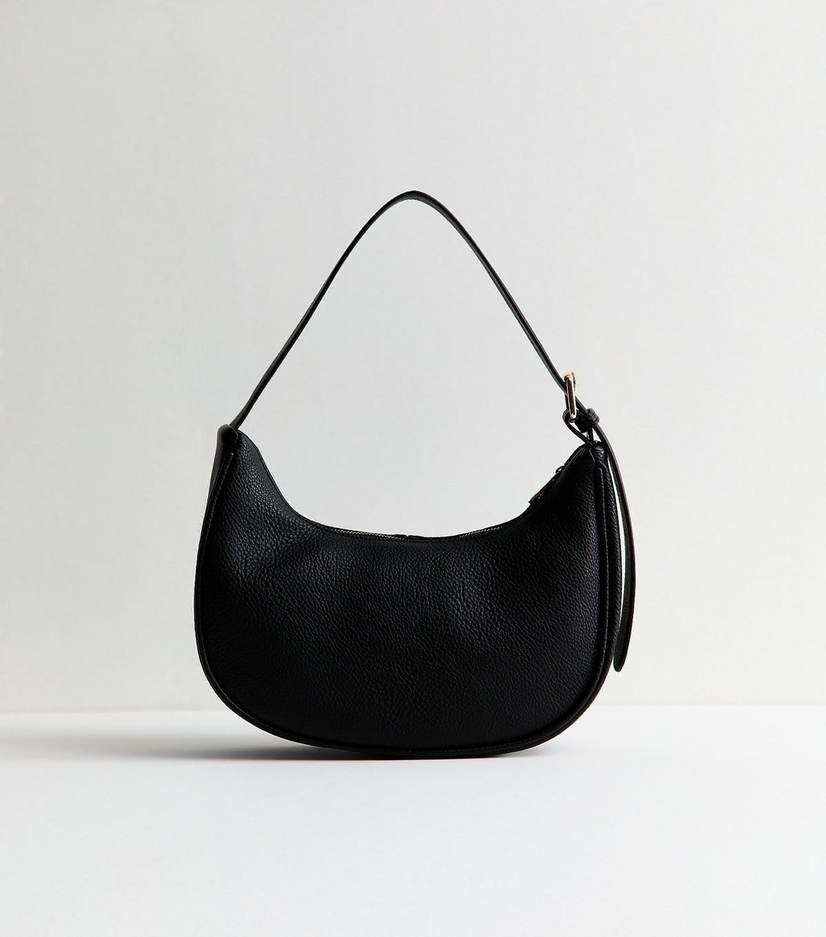 New Look Black Faux Leather Scoop Shoulder Bag New Look - 4