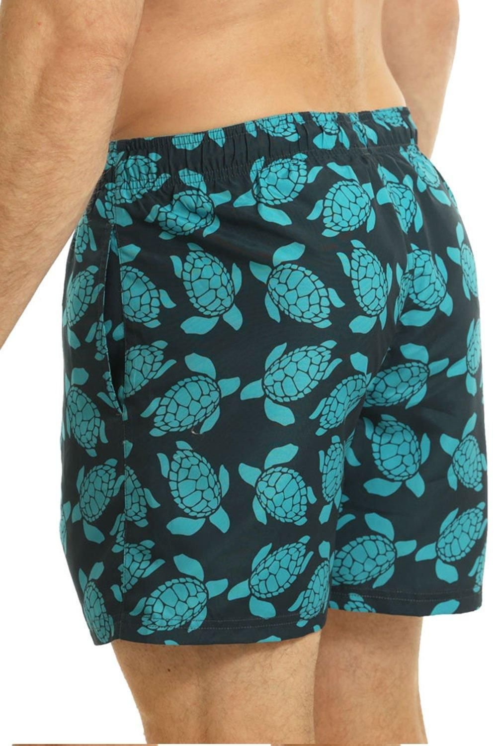 RIPT Essentials RIPT Essentials Men's Turtles Printed Swim Shorts in Navy - 2