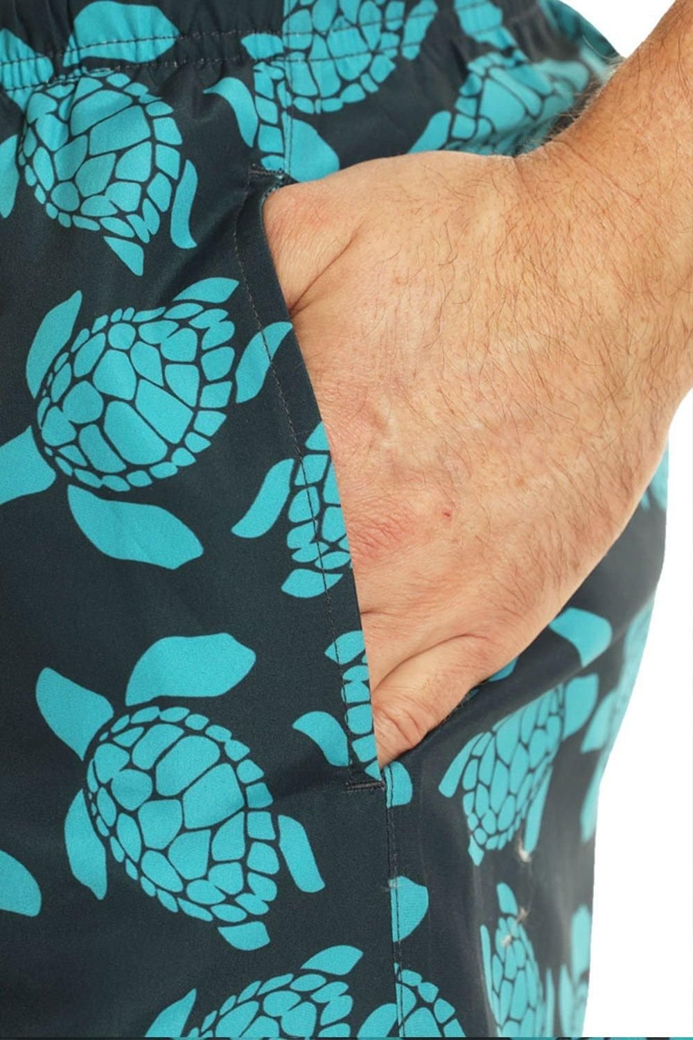 RIPT Essentials RIPT Essentials Men's Turtles Printed Swim Shorts in Navy - 3