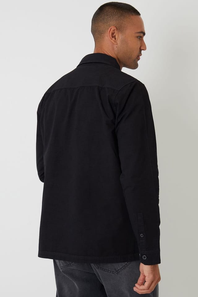 Threadbare Threadbare Men's Lightweight Cotton Shacket in Black - 2