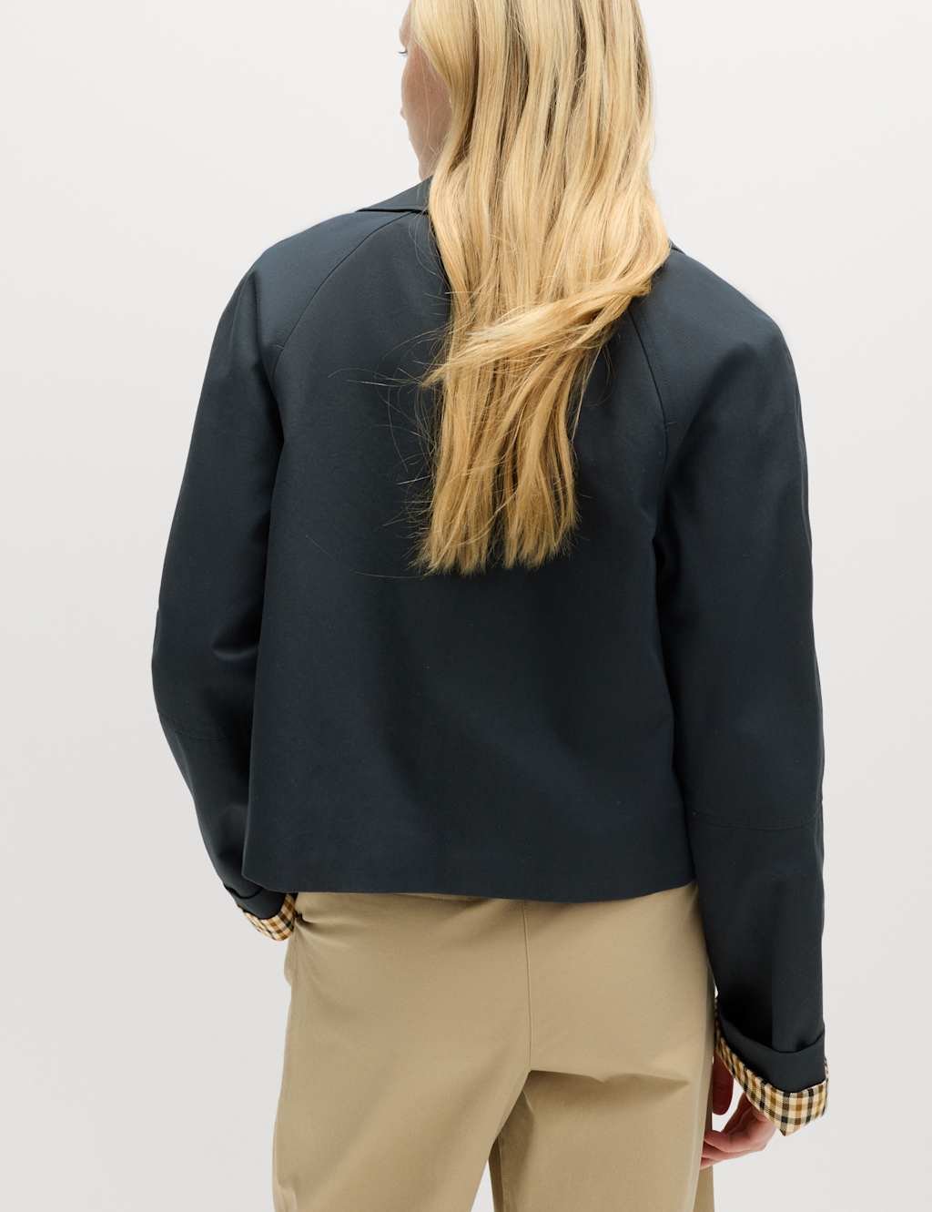 Marks & Spencer M&S Pure Cotton Short Car Coat Navy - 4