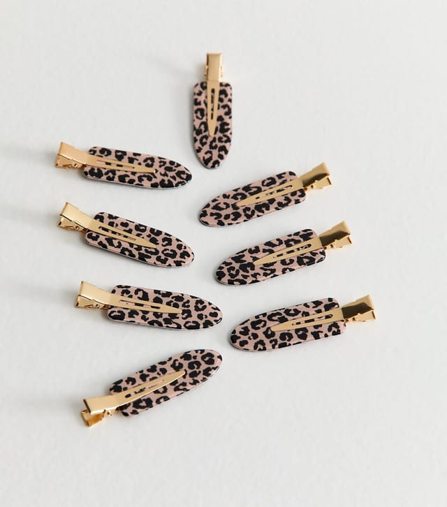 New Look Brown Pack of 8 Setting Hair Clips New Look - 2