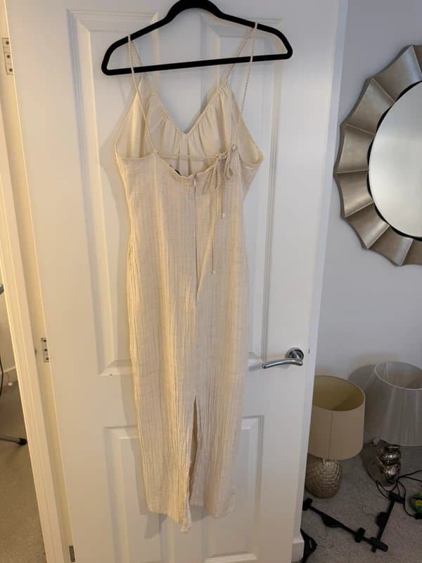 ASOS Asos design dress with tie back and crochet detail