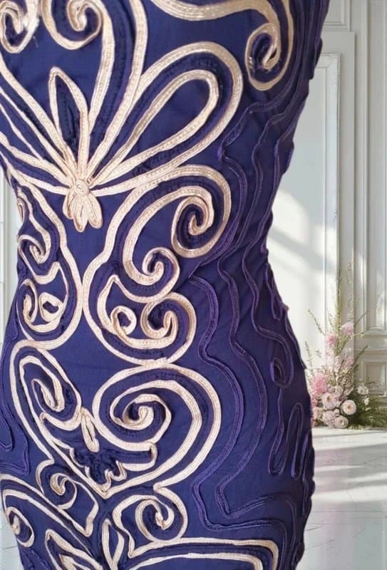 Phase Eight Phase Eight size 10 purple ivory tapework lace dress sleeveless occasion wedding guest
