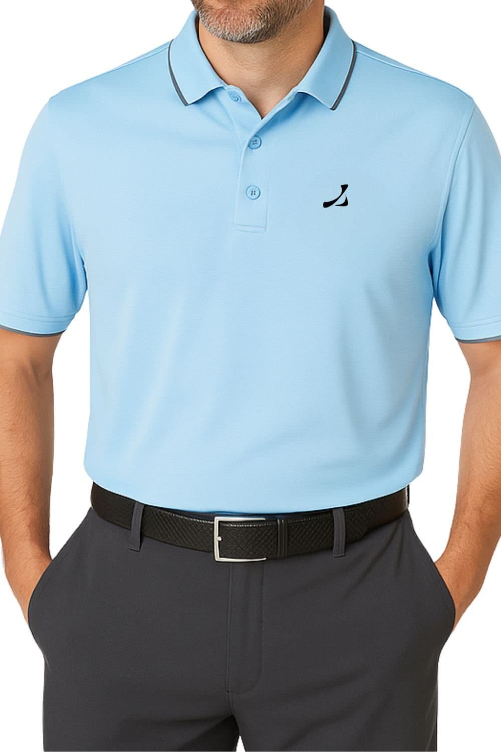 Under Par Under Par Light Blue UV Protection Golf Polo Shirt