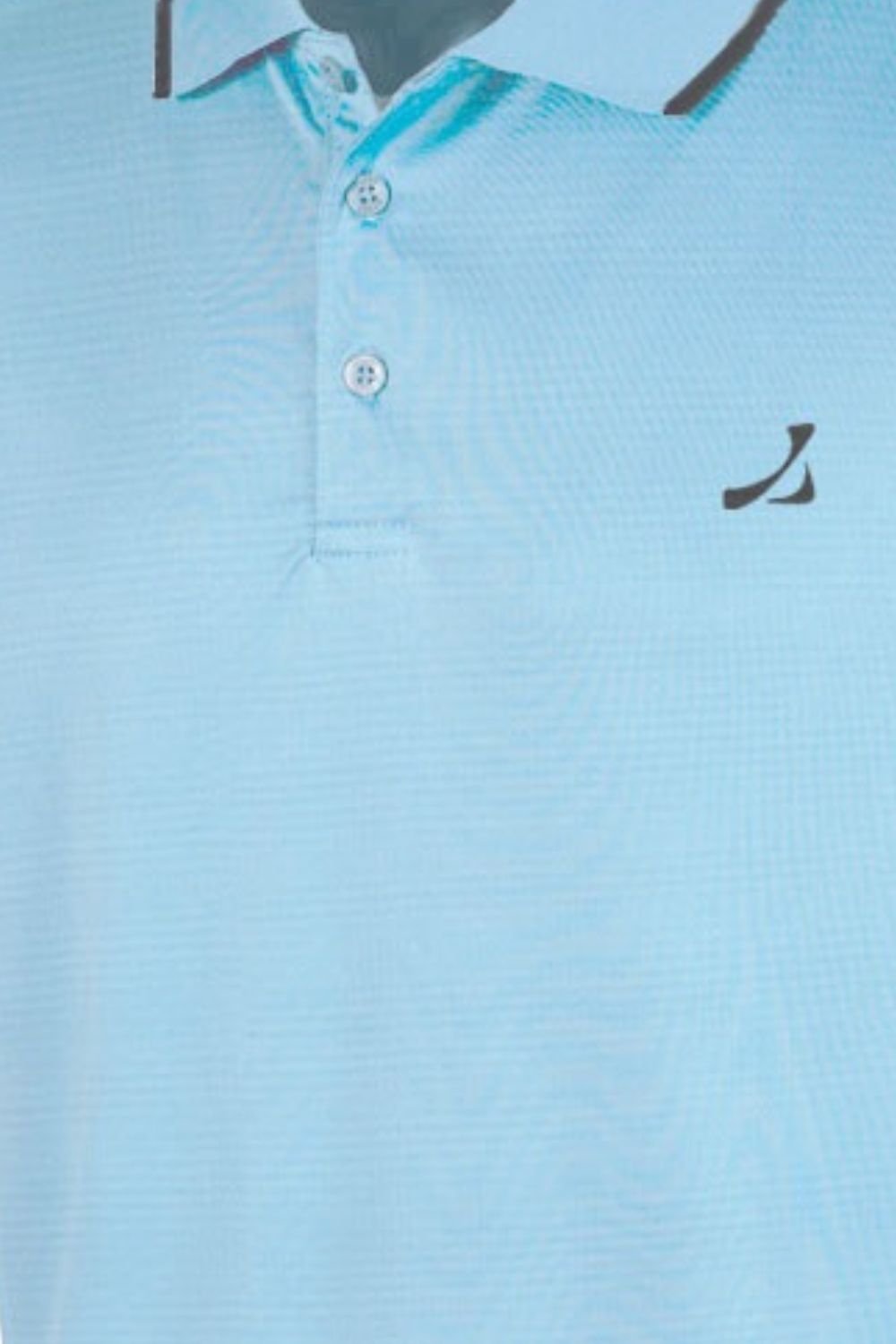 Under Par Under Par Men's UV Protection Stretch Waffle Knit Golf Polo Shirt in Light Blue - 4