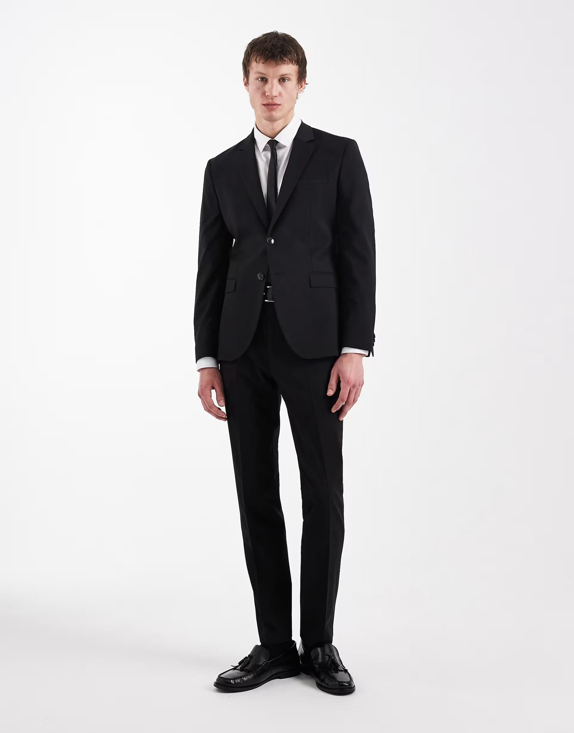ASOS Hugo Red Arti Hesten Co-ord Slim Fit Suit Trousers in Black