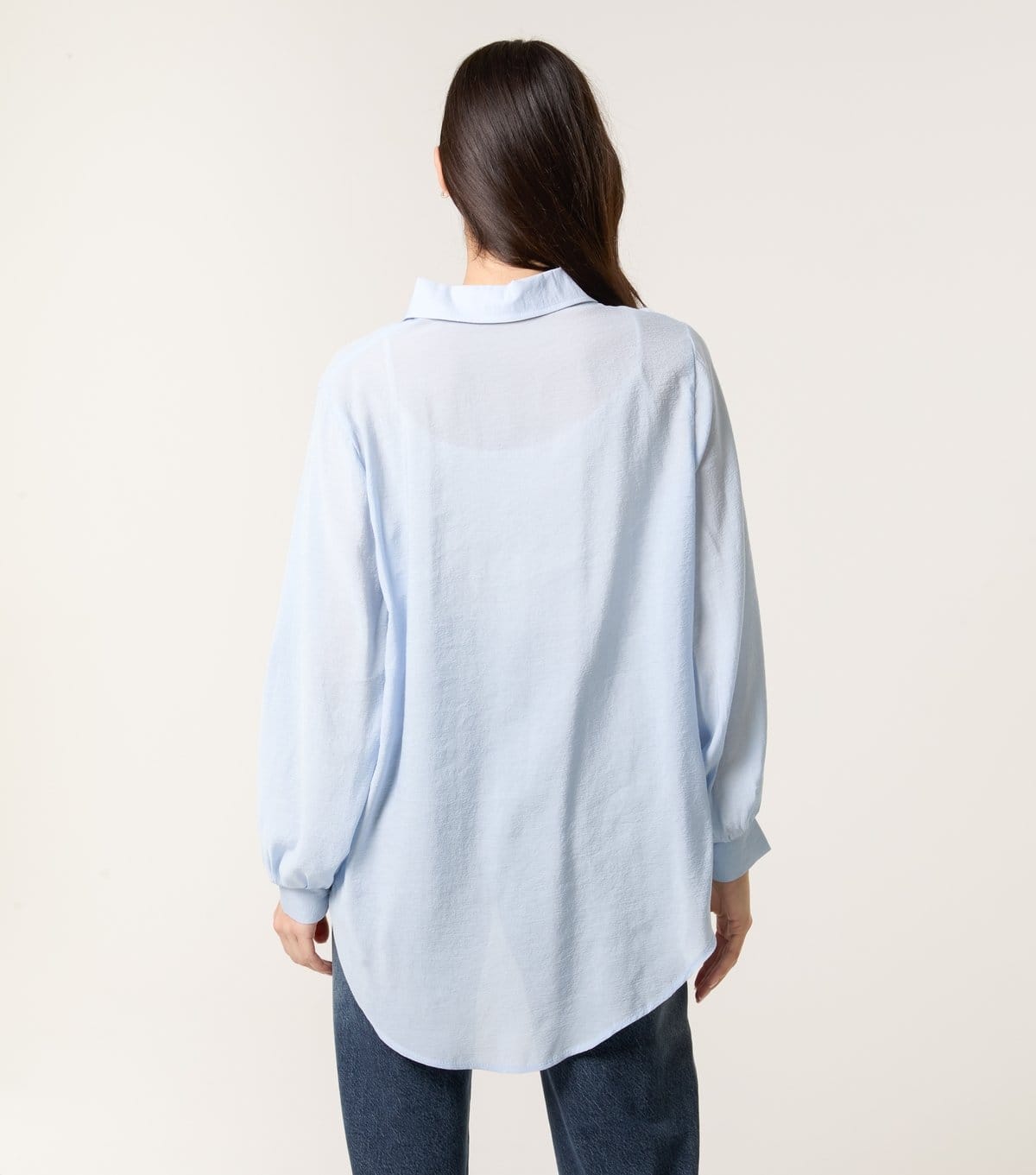 Blue Vanilla Women's Light Blue Gem Stud Embellished Shirt Blue Vanilla New Look - 4