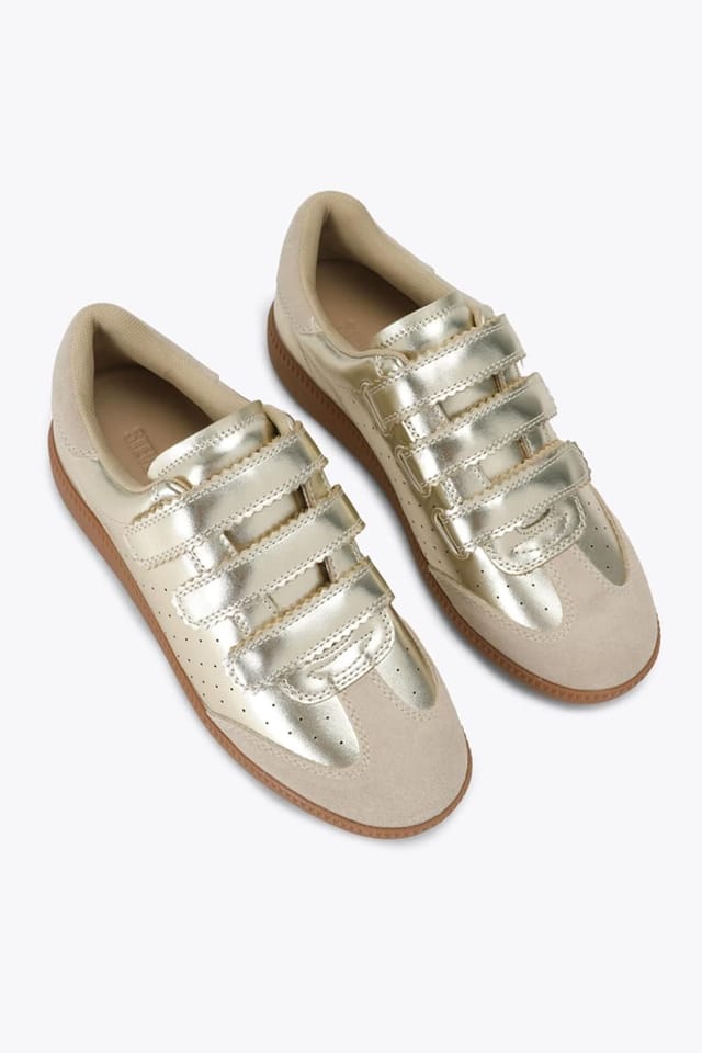 Steve Madden STEVE MADDEN Women's 'Momentum Gold Suede' Trainers - 2