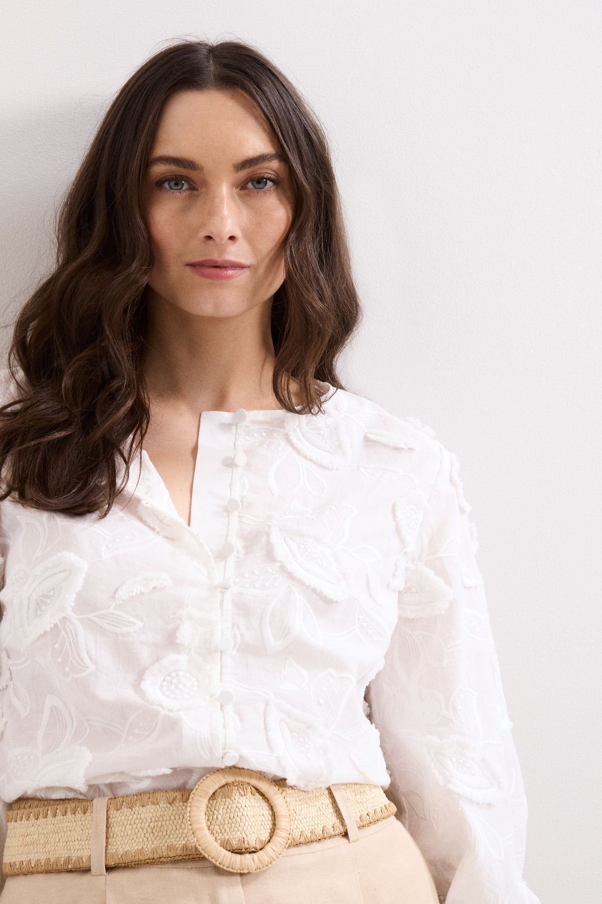 Phase Eight Phase Eight Women's Daisy Texture Blouse in White - 4