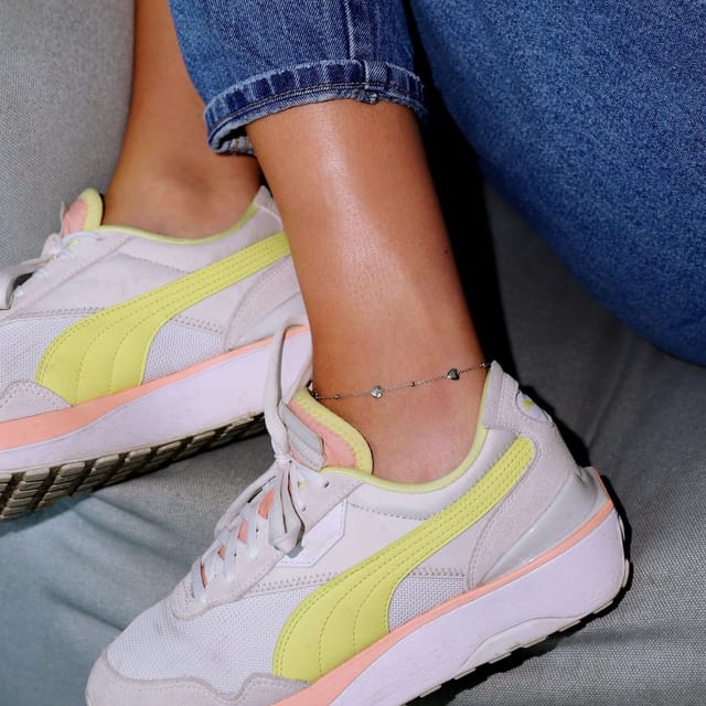 Gold Trip Gold Trip Women's Hearts Satellite Anklet in Silver - 2