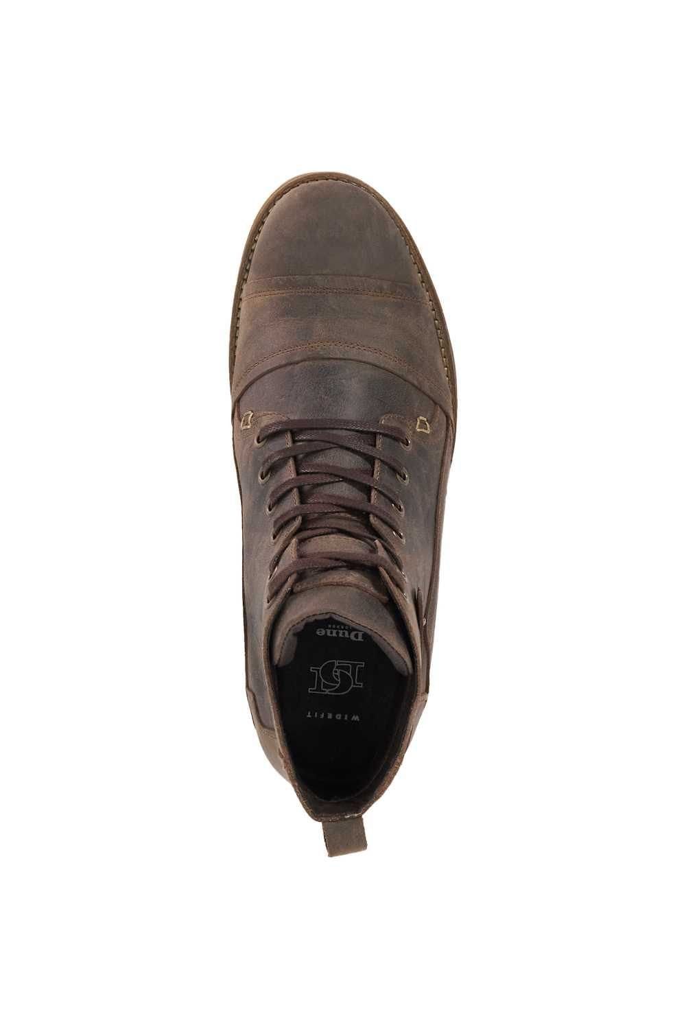 Dune London Dune London Men's Wide Fit 'Simon' Leather Smart Boots in Brown - 4