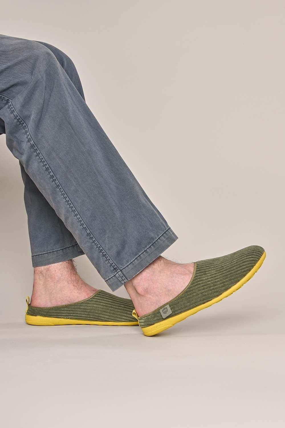 Moshulu Moshulu Men's 'Conifer' Cord Mule Slippers in Light Green