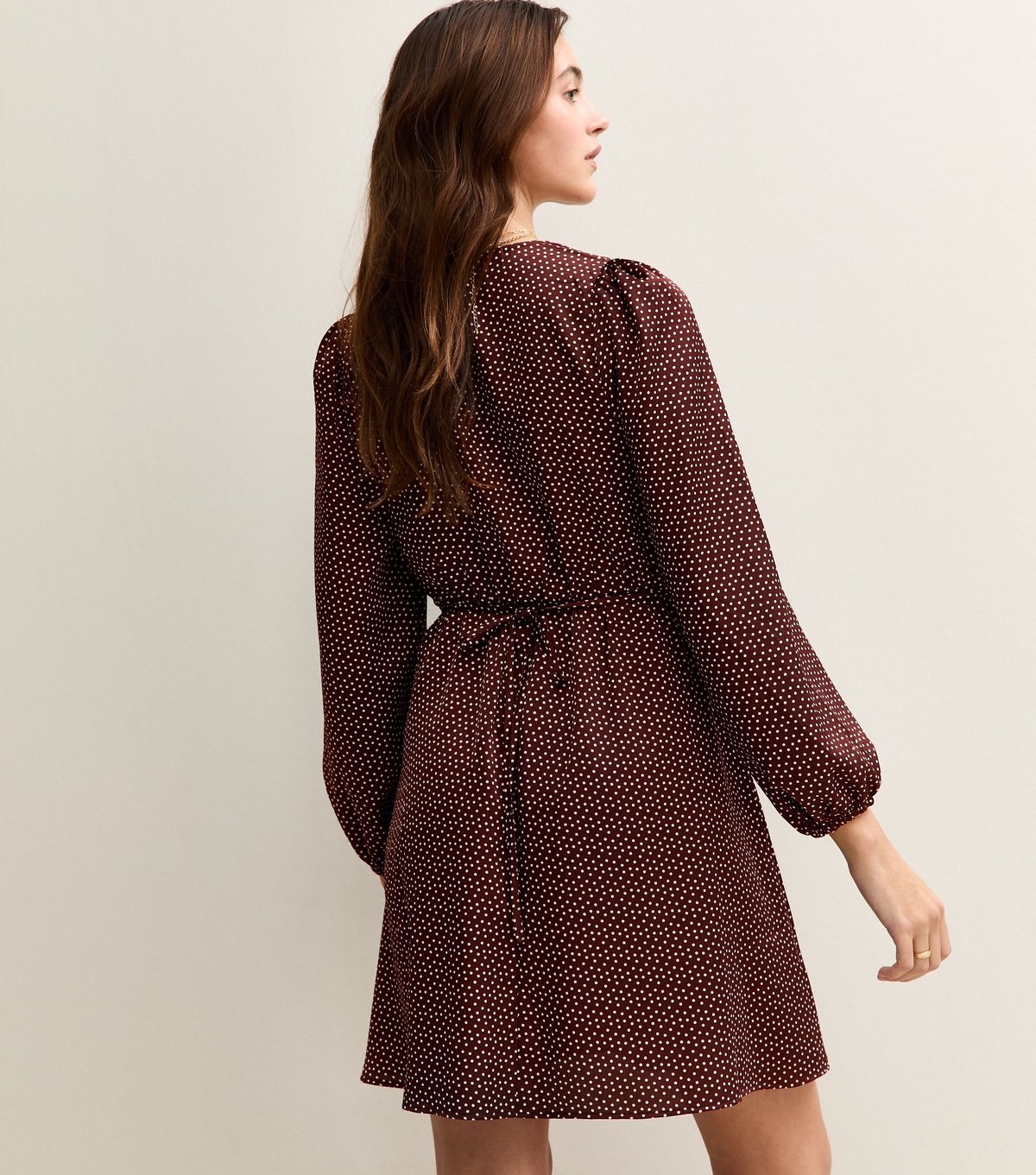 New Look Women's Purple Spotty Lace Trim Mini Dress New Look - 4