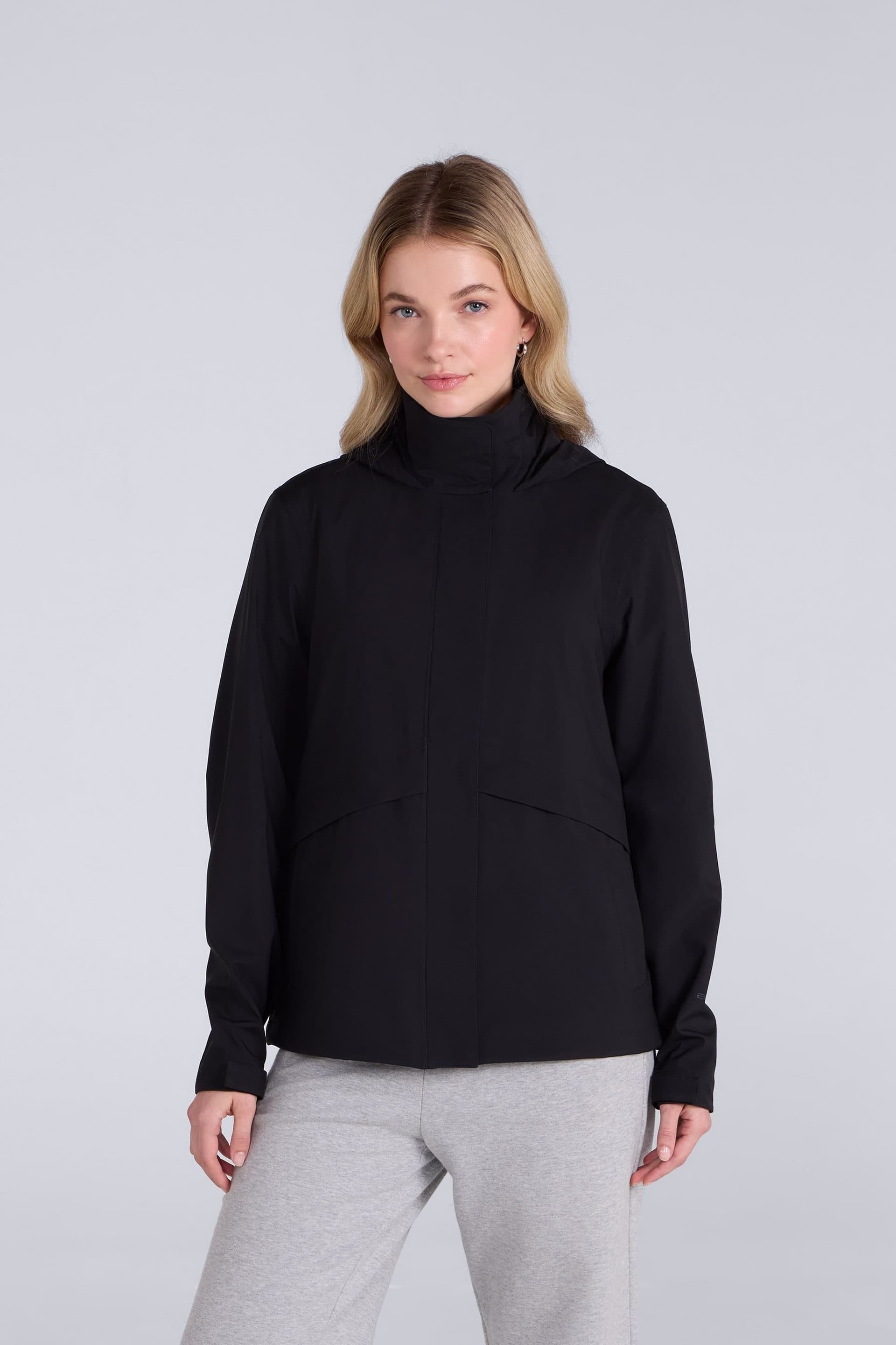 Animal Animal Women's 'Finn' Breathable Waterproof Hooded Jacket in Black