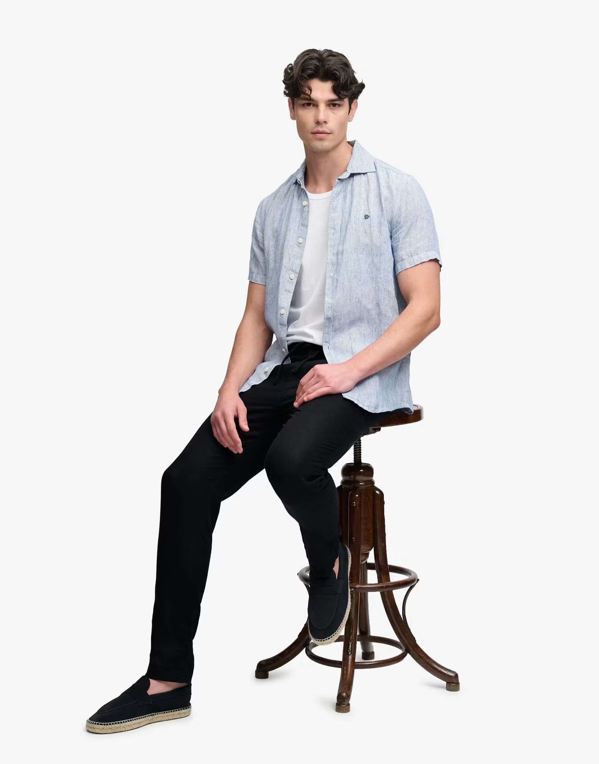 ASOS Superdry Merchant linen pants in black