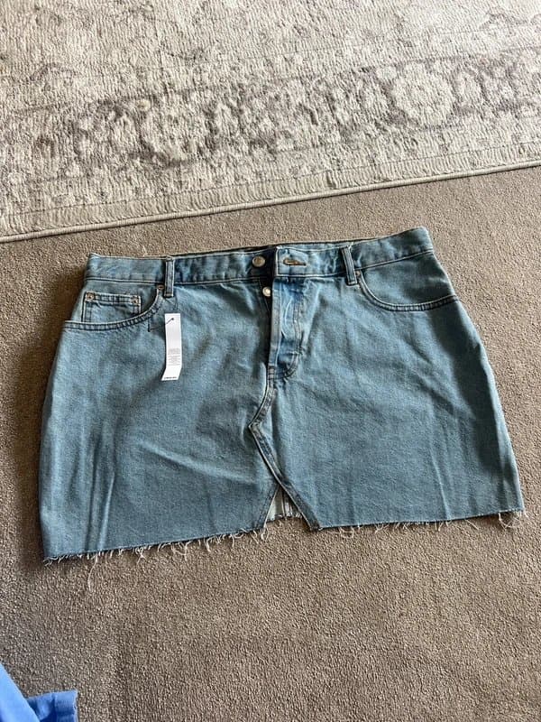 ASOS Blue denim mini skirt - petit 16