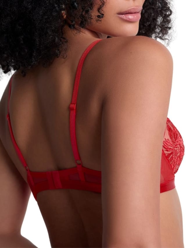 Aubade Aubade Women's Rules of Attraction Triangle Plunge Bra in Red - 2