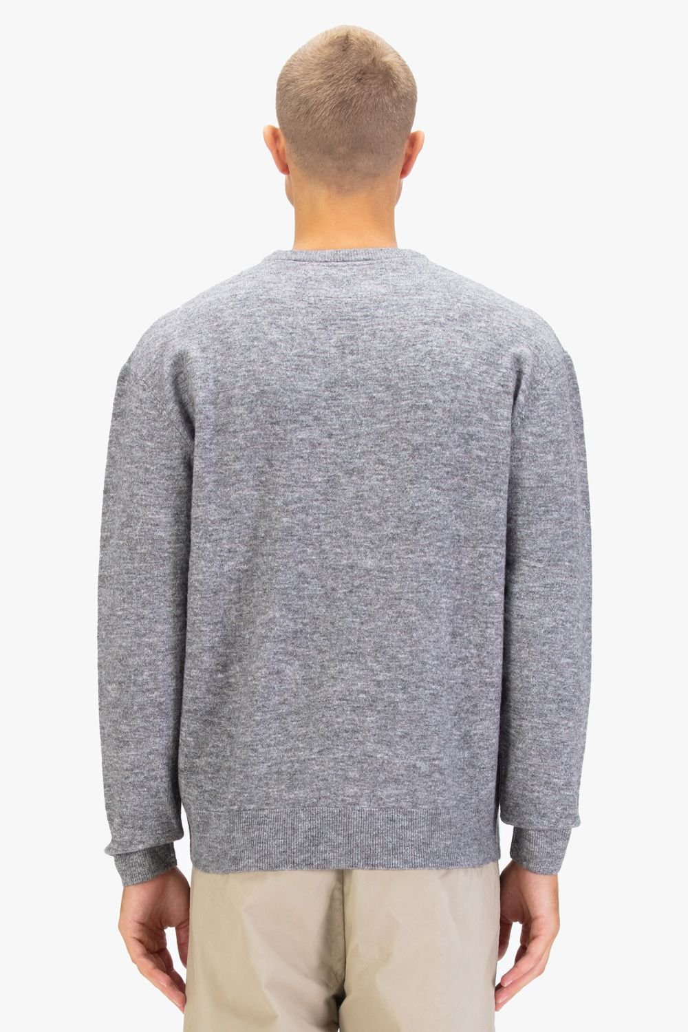 Luke 1977 Luke 1977 Men's Salcombe Crew Knitted Jumper in Mid Grey - 2