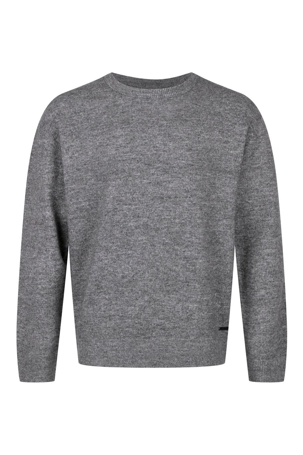 Luke 1977 Luke 1977 Men's Salcombe Crew Knitted Jumper in Mid Grey - 4