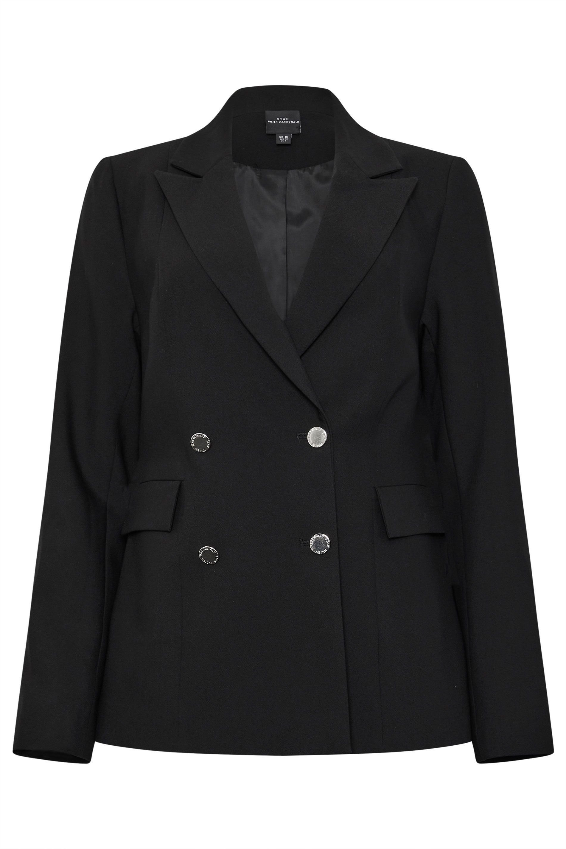 Star By Julien Macdonald Star by Julien Macdonald Women's Double Breasted Tailored Blazer in Black - 2