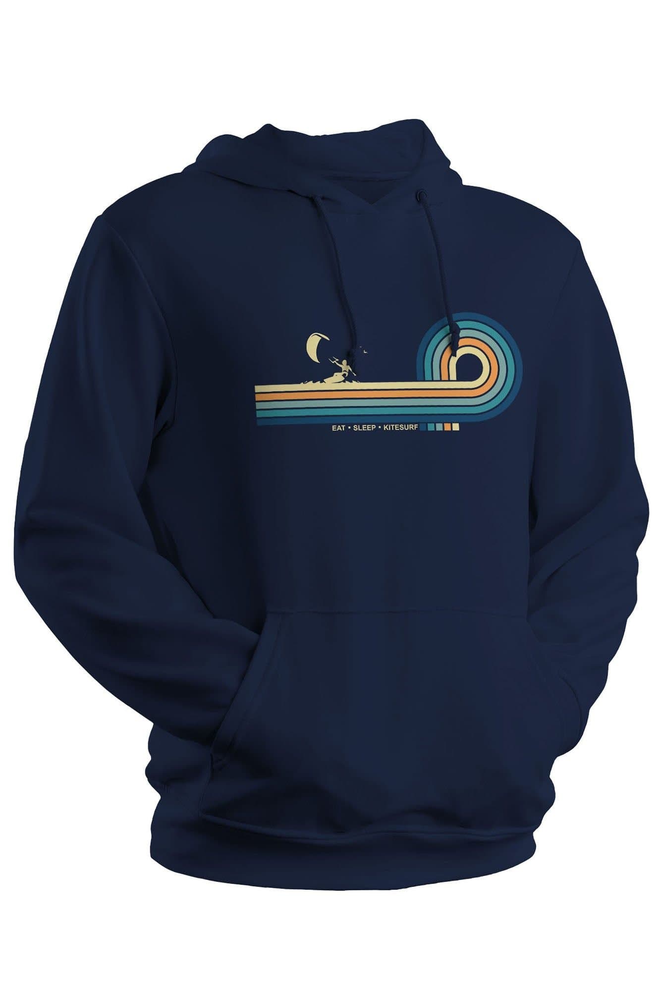 Bad Zebedee Bad Zebedee Navy Retro Lines Kitesurf Hoodie