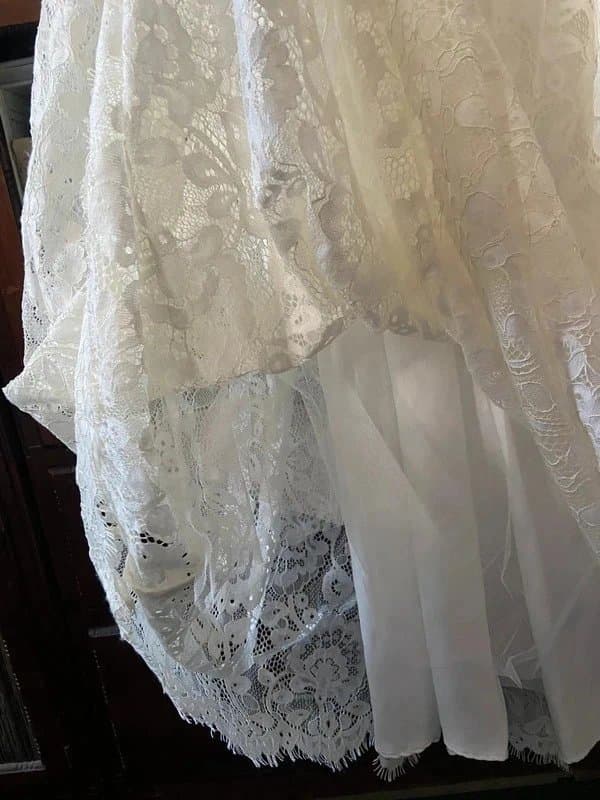 ASOS Asos bridal full length ivory / white lace wedding dress size 8