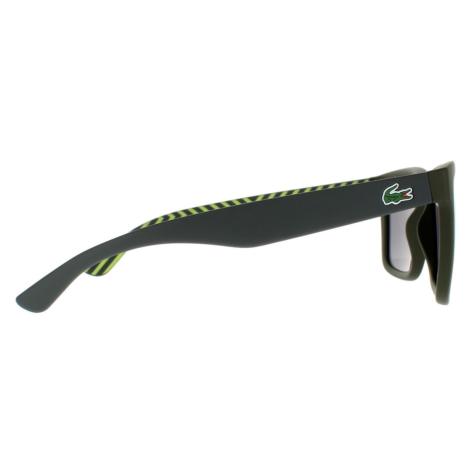 Lacoste Lacoste Men's Rectangle Matte Green Green Mirror Sunglasses - 4