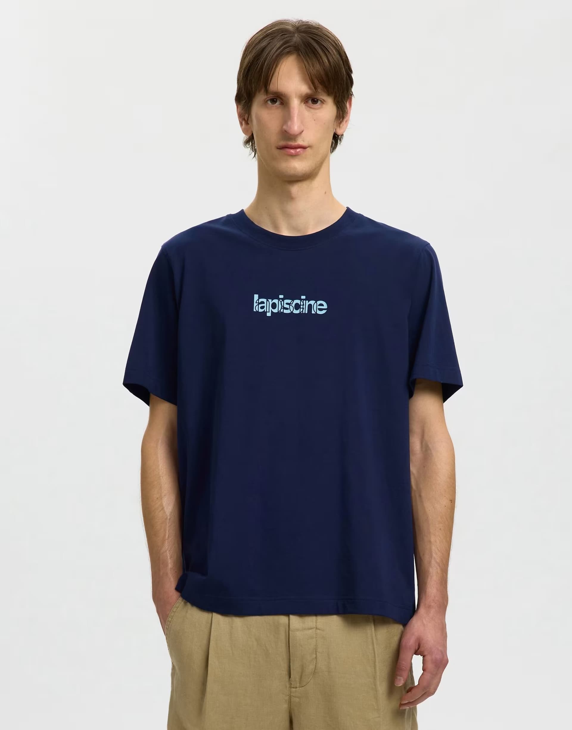 ASOS Selected T-shirt in ocean cavern