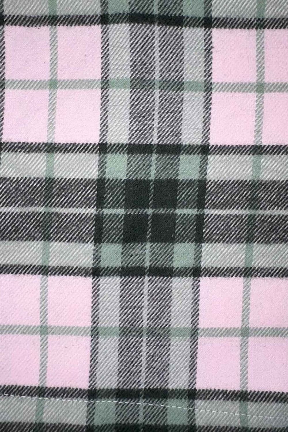 British Boxers British Boxers Women's "Burnet Rose" Tartan Brushed Cotton Nightshirt in Baby Pink - 4