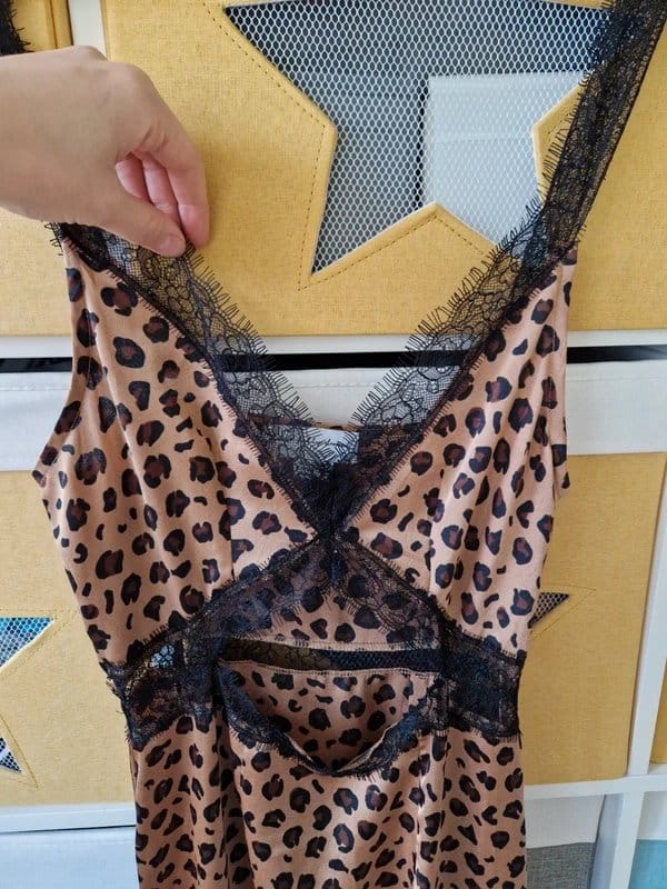 Never Fully Dressed Brown Leopard Lucia Mimi Dress Size 8