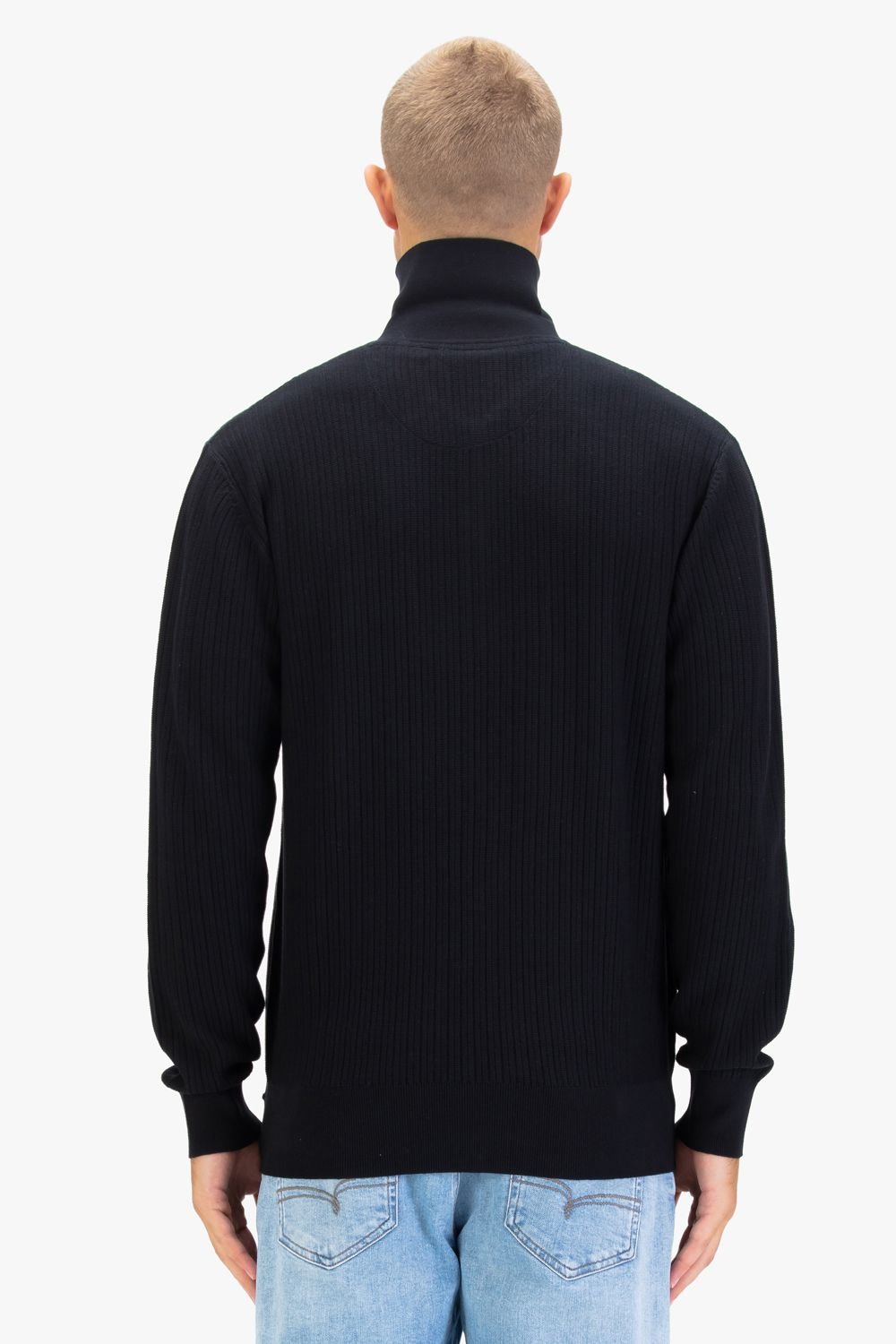 Luke 1977 Luke 1977 Men's Lifton Quarter Zip Knitted Funnel in Black - 2