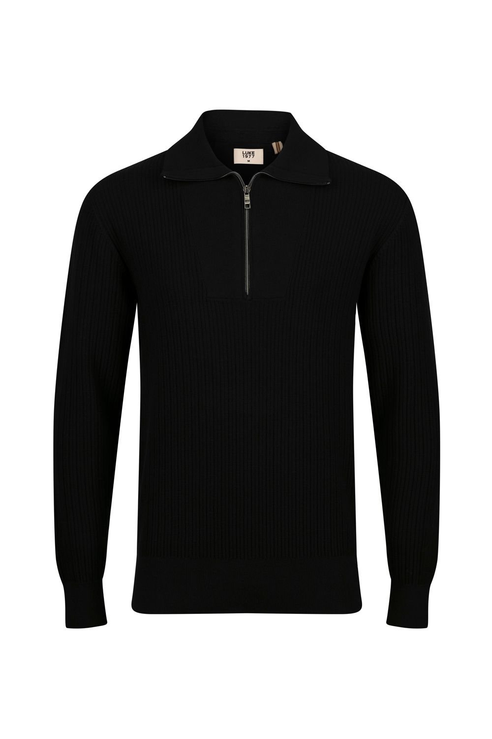 Luke 1977 Luke 1977 Men's Lifton Quarter Zip Knitted Funnel in Black - 4